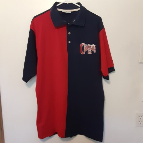 Vtg St Louis Cardinals Polo Shirt Mens XL Short Sleeve MLB Red Blue Baseball - Picture 1 of 10